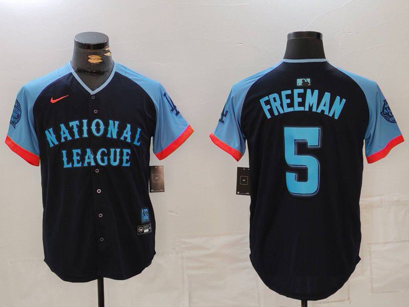 Men Los Angeles Dodgers 5 Freeman Blue All star 2024 Nike MLB Jersey style 81555